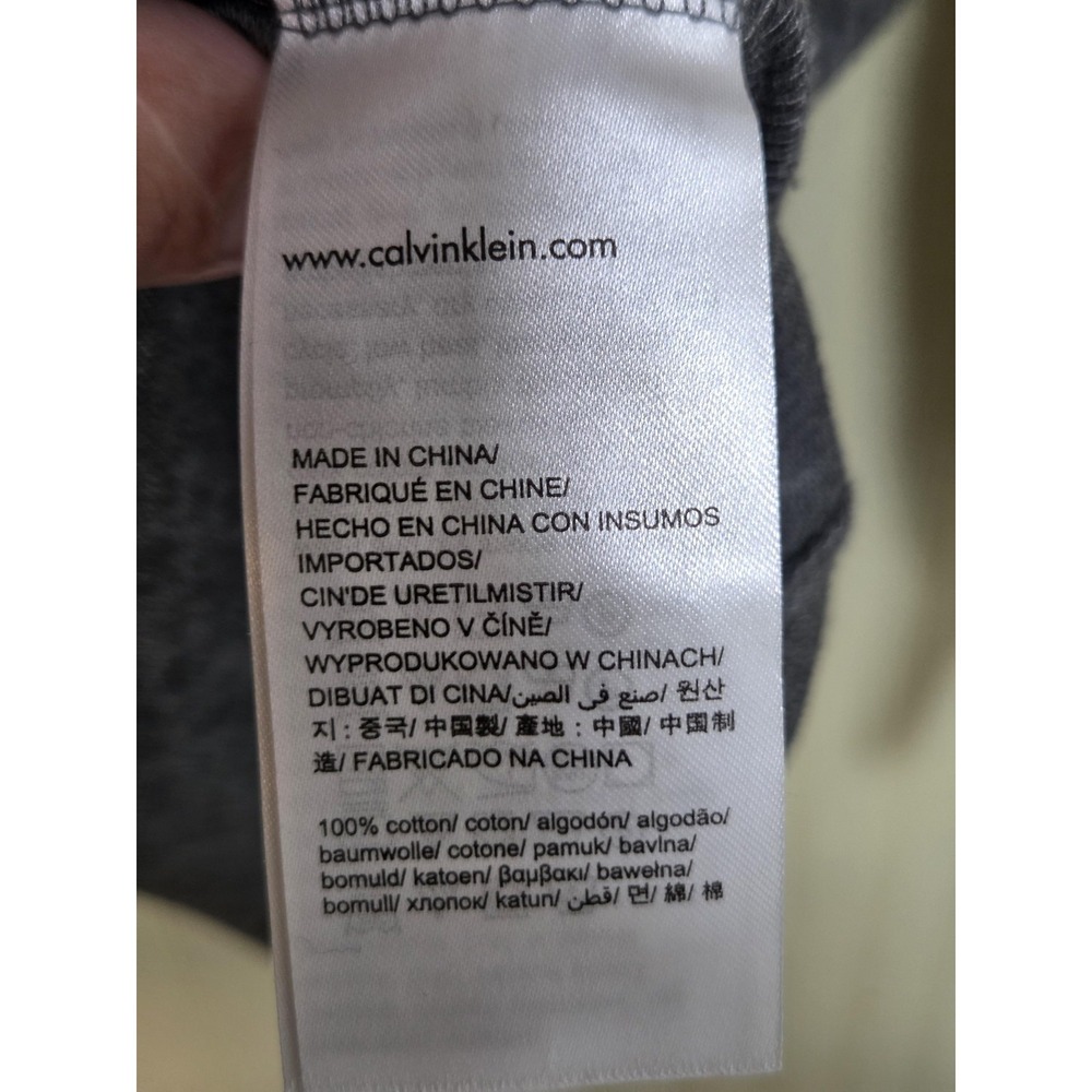 Calvin Klein Sweater Mens 2XL Gray Shawl Collar Button Pullover Knit Lightweight - Picture 6 of 8